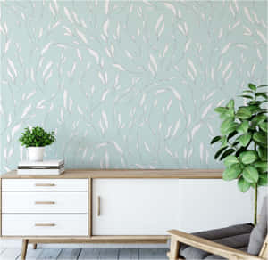 Blue Wall With Subtle Design Wallpaper