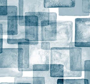 Blue Watercolor Abstract Squares Wallpaper