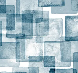 Blue Watercolor Abstract Squares Wallpaper