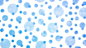 Blue Watercolor Bubble Pattern Wallpaper