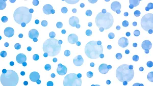 Blue Watercolor Bubble Pattern Wallpaper