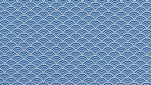 Blue Wave Pattern Design Wallpaper
