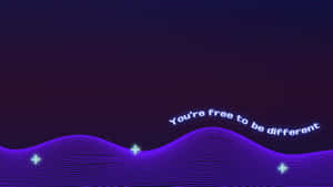 Blue Waves Cyber Y2k Aesthetic Wallpaper