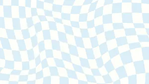 Blue White Checkered Wave Pattern Wallpaper