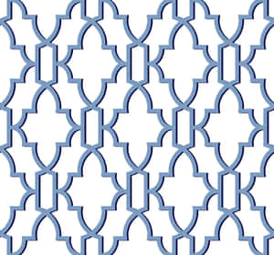 Blue White Geometric Pattern Wallpaper