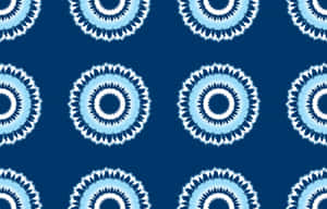 Blue White Spiral Pattern Wallpaper