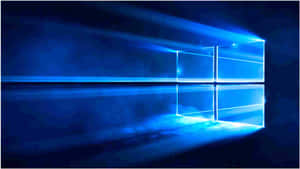 Blue Windows Logo Light Beams Wallpaper