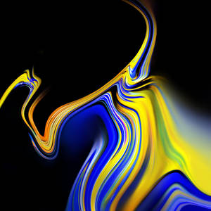 Blue Yellow Black Ripple Samsung Wallpaper