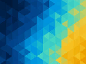 Blue Yellow Geometric Gradient Background Wallpaper