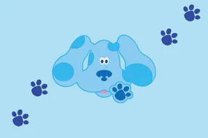 Blues Clues Blue's Pawprints Wallpaper