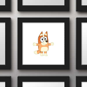 Bluey Character Art Frame Wallpaper