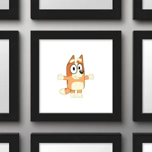 Bluey Character Art Frame Wallpaper
