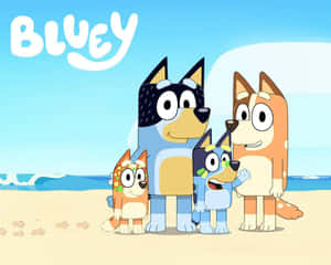Bluey Family Beach Day Wallpaper