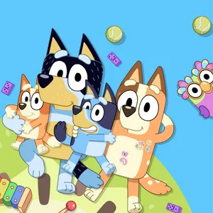 Bluey Family Fun Time Wallpaper
