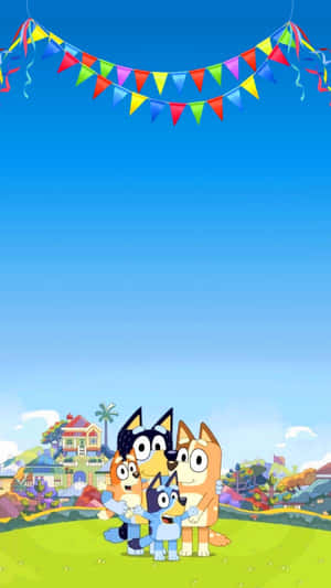 Bluey Family Mobile Wallpaper Wallpaper