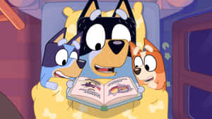 Bluey Family Reading Time Wallpaper