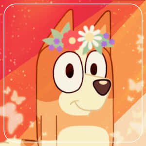 Bluey Flower Crown Aesthetic Wallpaper