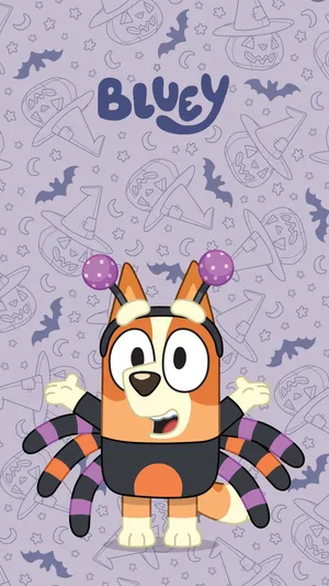 Bluey Halloween Costume Phone Wallpaper Wallpaper