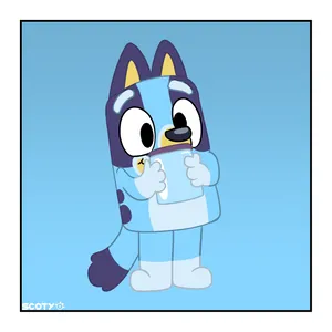 Bluey Holding A Jar Wallpaper