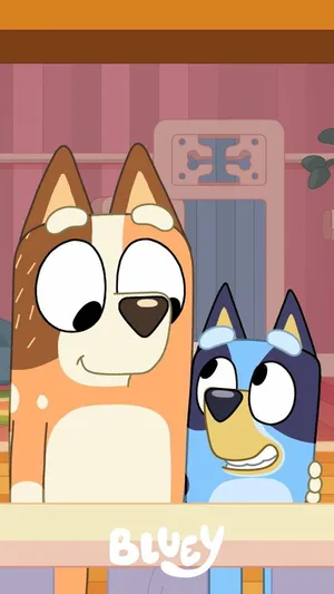 Blueyand Bingo Cartoon Friends Wallpaper