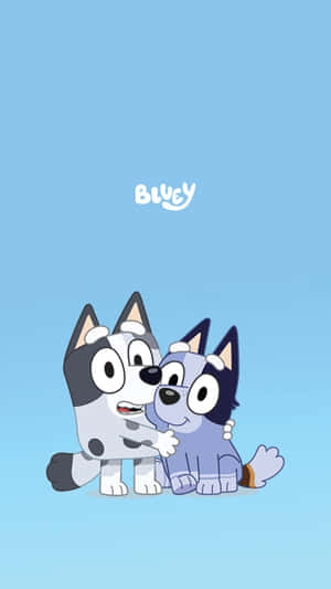 Blueyand Bingo Cartoon Wallpaper Wallpaper