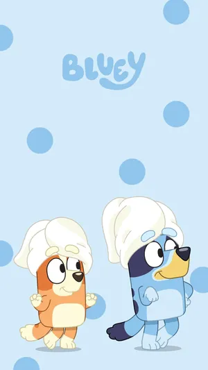 Blueyand Bingo Cartoon Wallpaper Wallpaper
