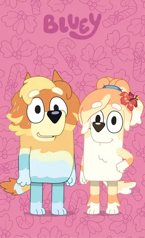 Blueyand Bingo Cartoon Wallpaper Wallpaper