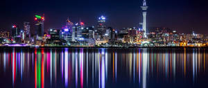 Blurred City Skyline Of An Urban Cityscape Wallpaper