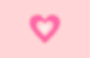Blurred Heart Background Pink Wallpaper