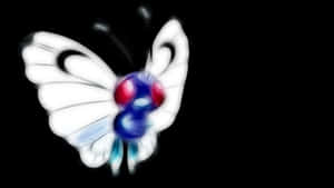 Blurry Butterfree Black Art Wallpaper