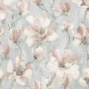 Blush Floral Pattern Background Wallpaper
