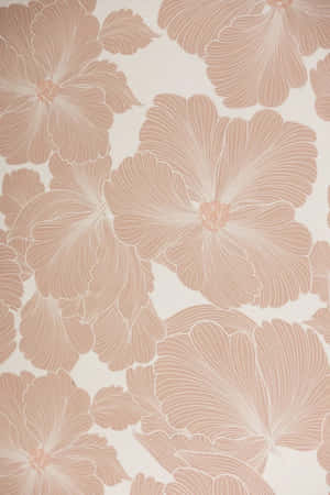 Blush Floral Pattern Wallpaper Wallpaper