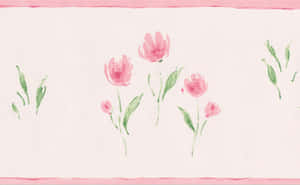 Blush Pink Floral Watercolor Wallpaper