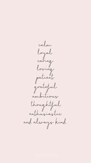 Blush Pink Inspirational Quote Wallpaper