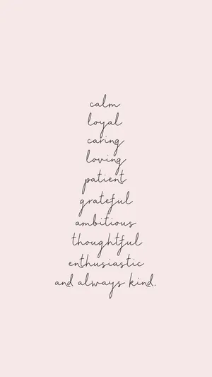 Blush Pink Inspirational Quote Wallpaper