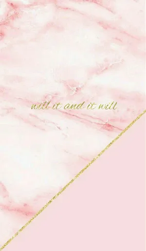 Blush Pink Marble Inspirational Quote Wallpaper
