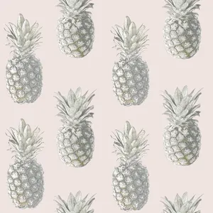 Blush Pink Pineapple Pattern Wallpaper