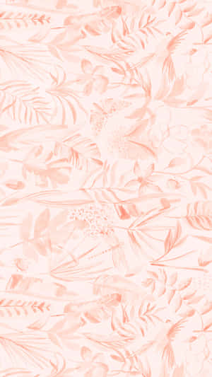 Blush Pink Tropical Pattern Wallpaper