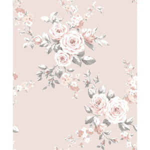 Blush Rose Pattern Background Wallpaper