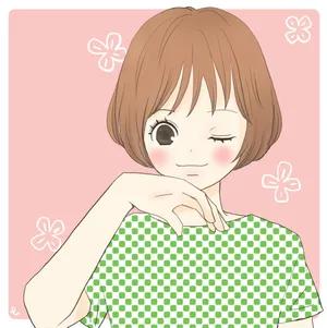 Blushing Anime Girlwith Flowers Wallpaper