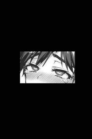 Blushing Girl Anime Black And White Iphone Wallpaper