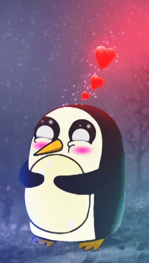 Blushing Gunter Adventure Time Wallpaper