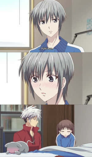 Blushing Yuki Sohma Fruits Basket Anime Wallpaper