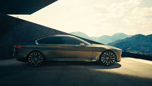 Bmw Luxury Car Leaving Wallpaper