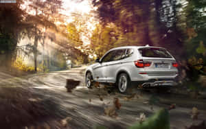 Bmw X3 On A Scenic Background Wallpaper