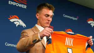 Bo Nix Jersey Presentation Wallpaper