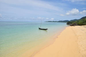 Boat On The Beach Wallpaper