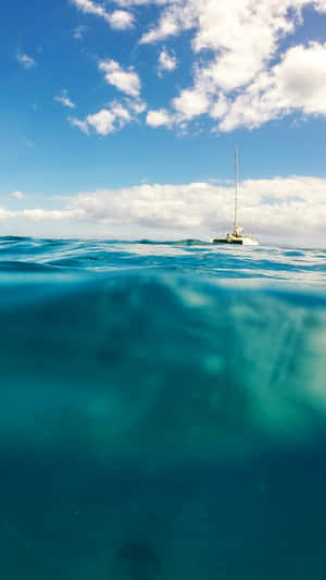 Boating On Beautiful Lake Wallpaper