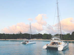 Boats On Barbados Wallpaper