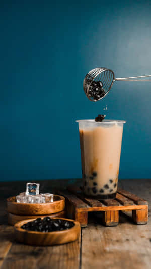 Boba Tea Preparation Wallpaper